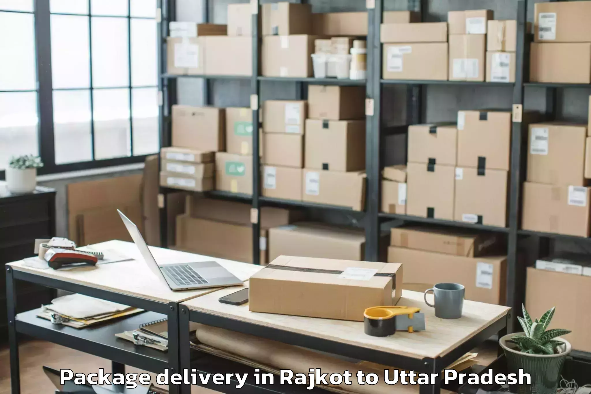 Efficient Rajkot to Colonelganj Package Delivery